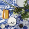 Marimekko Aatto Blue/White Short Tablecloth -Artful Dining marimekko aatto blue white short tablecloth 52