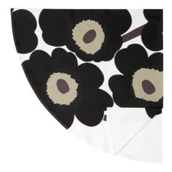 Marimekko Black Unikko Round Tablecloth