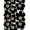 Marimekko Black Unikko Short Tablecloth -Artful Dining marimekko black unikko short tablecloth 38