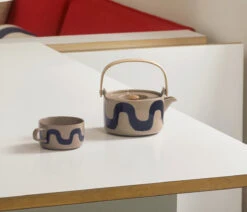 Marimekko Dark Blue / Terra Seireeni Oiva Teapot