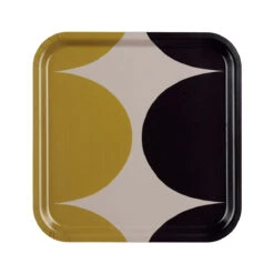 Marimekko Harka Beige / Olive / Black Square Tray