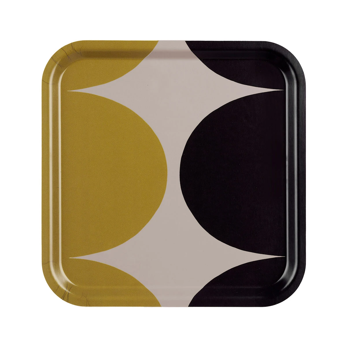 Marimekko Harka Beige / Olive / Black Square Tray 3 Marimekko Harka Beige / Olive / Black Square Tray
