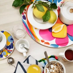 Marimekko Karuselli Round Tray -Artful Dining marimekko hattarakukka round tray 117