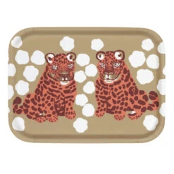 Marimekko Kaksoset Beige / Apricot / White Small Tray