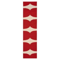 Marimekko Kalendi Linen / Red / Gold Table Runner