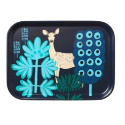 Marimekko Kaunis Kauris Navy / Turquoise Small Tray