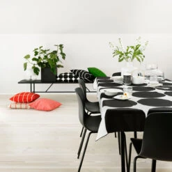 Marimekko Kivet White / Black Tablecloth