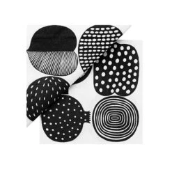 Marimekko Kompotti White/Black Cocktail Napkins