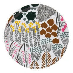 Marimekko Letto White / Multi Round Tray