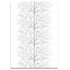 Marimekko Lumimarja Long White / Silver Tablecloth