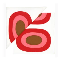 Marimekko Melooni White / Red Cocktail Napkins