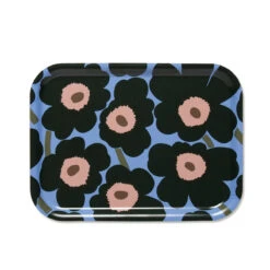 Marimekko Mini Unikko Blue / Peach Small Tray