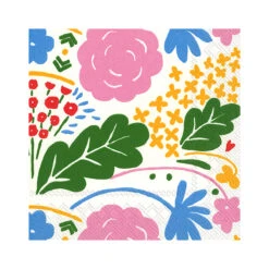 Marimekko Onni White / Multi Cocktail Napkins