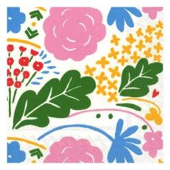 Marimekko Onni White / Multi Lunch Napkins