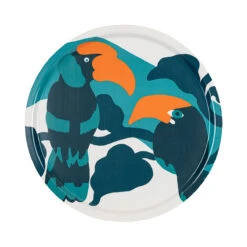 Marimekko Pepe Orange / Turquoise Large Serving Tray