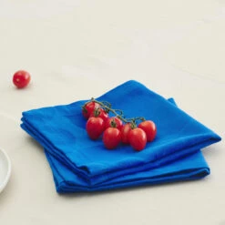 Marimekko Pieni Unikko Royal Blue Cotton Napkin 6 Marimekko Pieni Unikko Royal Blue Cotton Napkin -Artful Dining marimekko pieni unikko royal blue cloth napkins set of 3 24