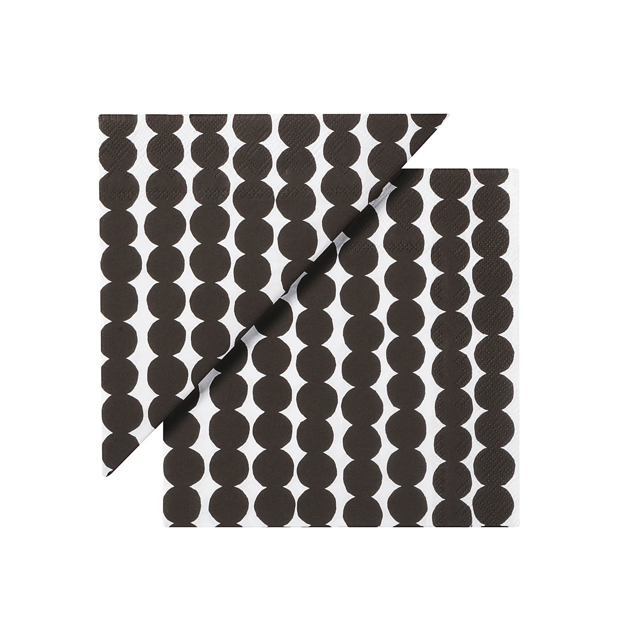 Marimekko Räsymatto Black Cocktail Napkins 3 Marimekko Räsymatto Black Cocktail Napkins