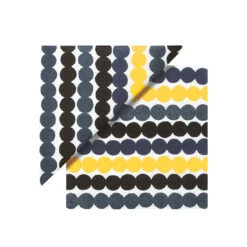 Marimekko Räsymatto Black / Yellow Cocktail Napkins