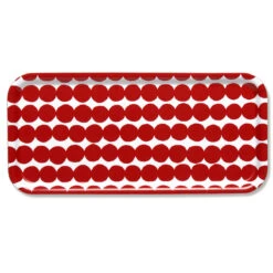 Marimekko Rasymatto Red / White Oblong Tray