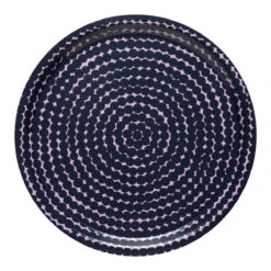 Marimekko Rasymatto Pink / Navy Round Tray