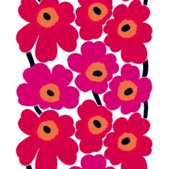 Marimekko Red Unikko Long Tablecloth