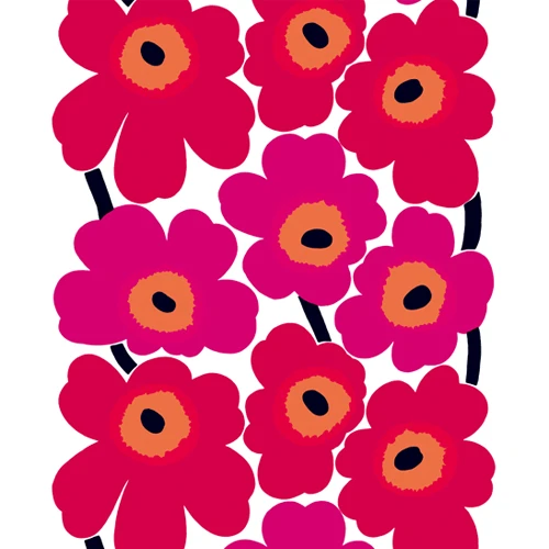 Marimekko Red Unikko Long Tablecloth 3 Marimekko Red Unikko Long Tablecloth