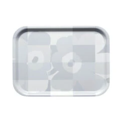 Marimekko Ruutu-Unikko White / Grey Small Tray