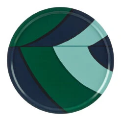 Marimekko Savanni Blue / Green Large Round Tray