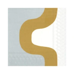 Marimekko Seireeni Grey / Gold Cocktail Napkins