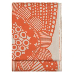 Marimekko Siirtolapuutarha Beige / Orange Tablecloth -Artful Dining marimekko siirtolapuutarha beige orange tablecloth 52