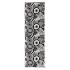Marimekko Siirtolapuutarha Ecru / Black Table Runner