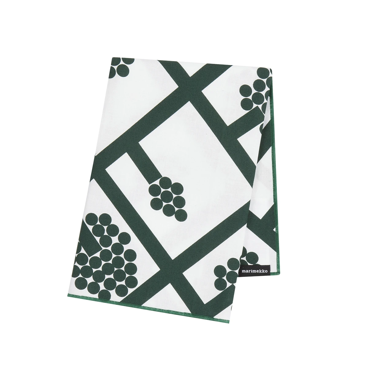 Marimekko Spaljé White/Green Cotton Napkin 3 Marimekko Spaljé White/Green Cotton Napkin