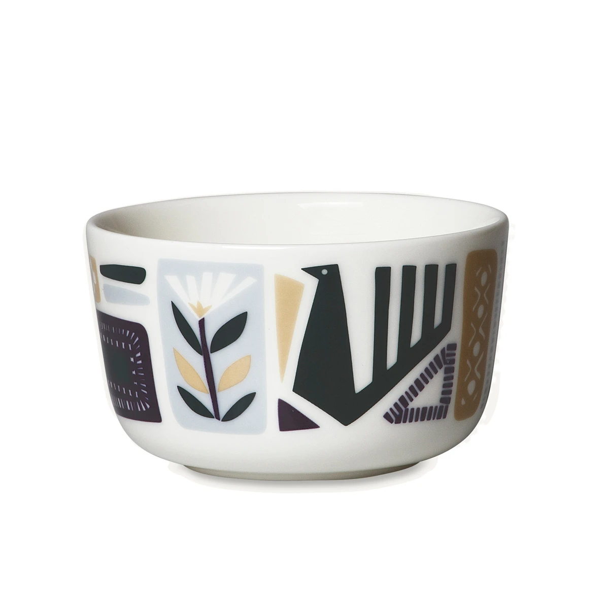 Marimekko Svaale Plum / Green Dessert Bowl 3 Marimekko Svaale Plum / Green Dessert Bowl