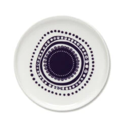 Marimekko Svaale White / Plum Snack Plate -Artful Dining marimekko svaale white plum snack plate 69