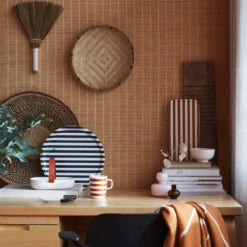 Marimekko Tasaraita Anniversary Black / White Round Tray