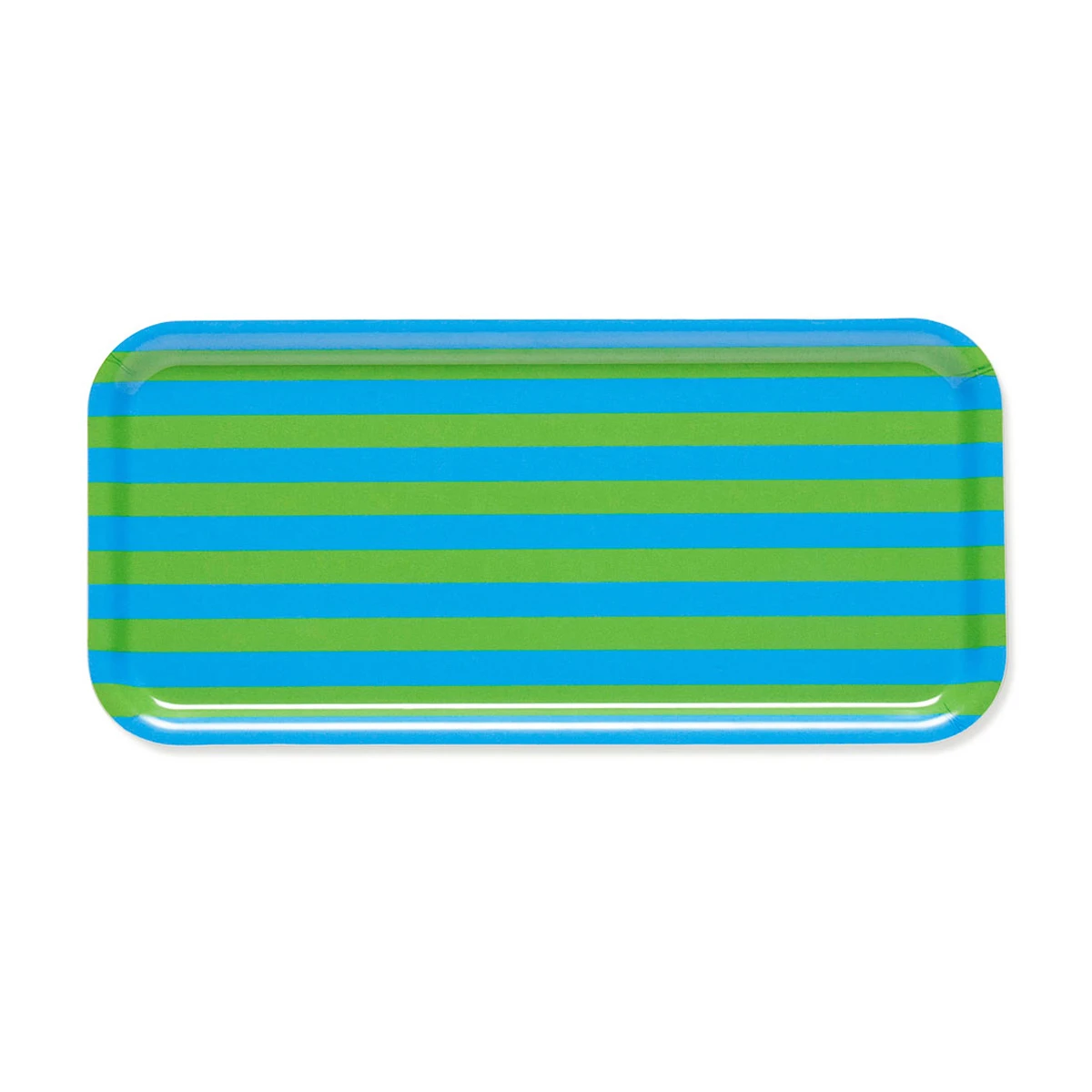 Marimekko Tasaraita Anniversary Blue / Green Long Tray 4 Marimekko Tasaraita Anniversary Blue / Green Long Tray - Image 2