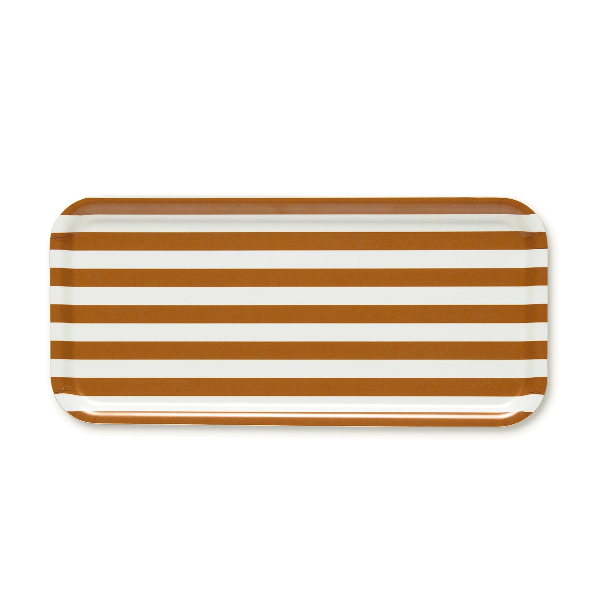 Marimekko Tasaraita Anniversary Terracotta / White Long Tray 4 Marimekko Tasaraita Anniversary Terracotta / White Long Tray - Image 2