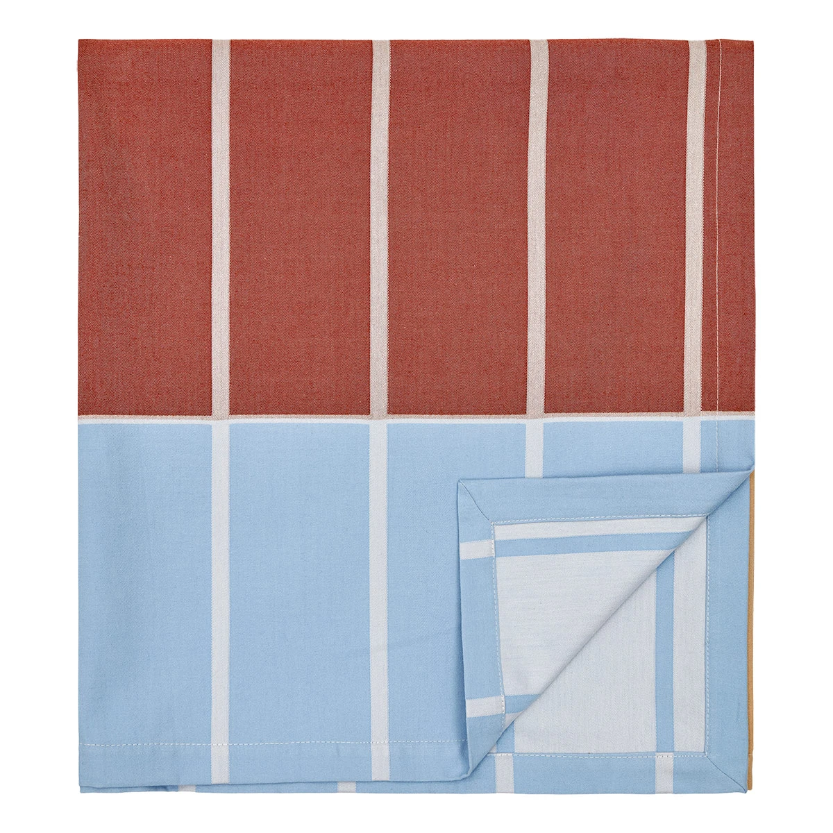 Marimekko Tiiliskivi Beige / Brown / Blue Tablecloth 4 Marimekko Tiiliskivi Beige / Brown / Blue Tablecloth - Image 2