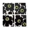 Marimekko Unikko Black Plywood Coaster Set Of 4 1 Marimekko Unikko Black Plywood Coaster Set Of 4 -Artful Dining marimekko unikko black plywood coaster set of 4 39