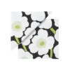 Marimekko Unikko Black/White/Green Cocktail Napkins 2 Marimekko Unikko Black/White/Green Cocktail Napkins -Artful Dining marimekko unikko black white green cocktail napkins 54