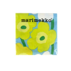 Marimekko Unikko Blue/Green/Yellow Cocktail Napkins
