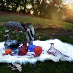 Marimekko Unikko Cranberry / Grey / Olive Round Tray