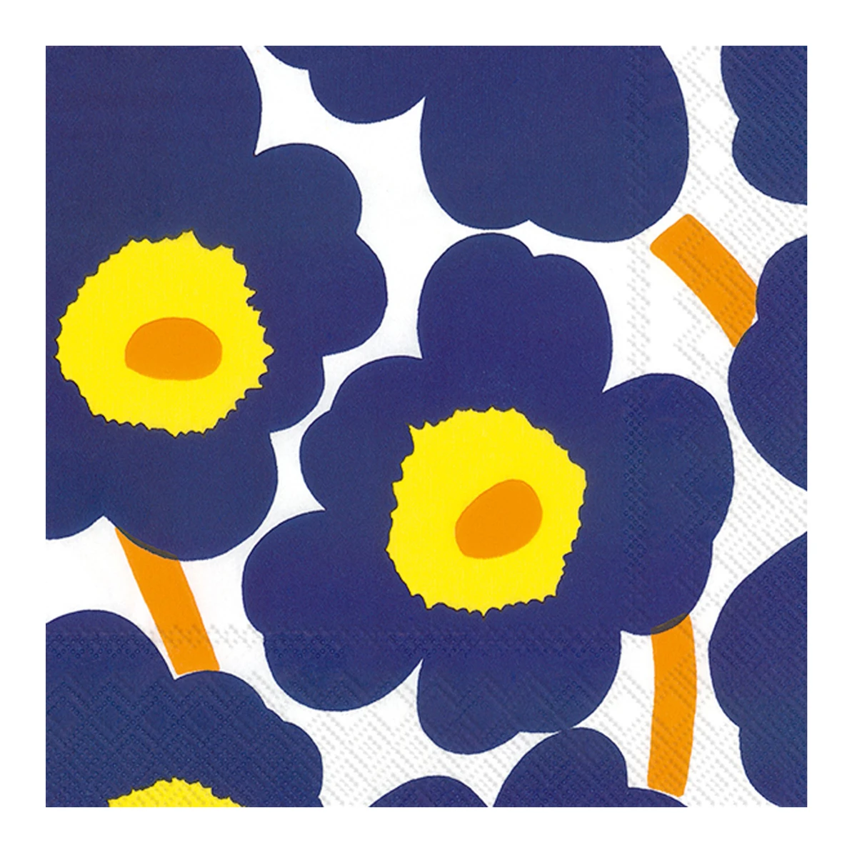 Marimekko Unikko Dark Blue Lunch Napkins 3 Marimekko Unikko Dark Blue Lunch Napkins