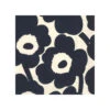 Marimekko Unikko Dark Blue / Cream Cocktail Napkins -Artful Dining marimekko unikko dark blue white cocktail napkins 11