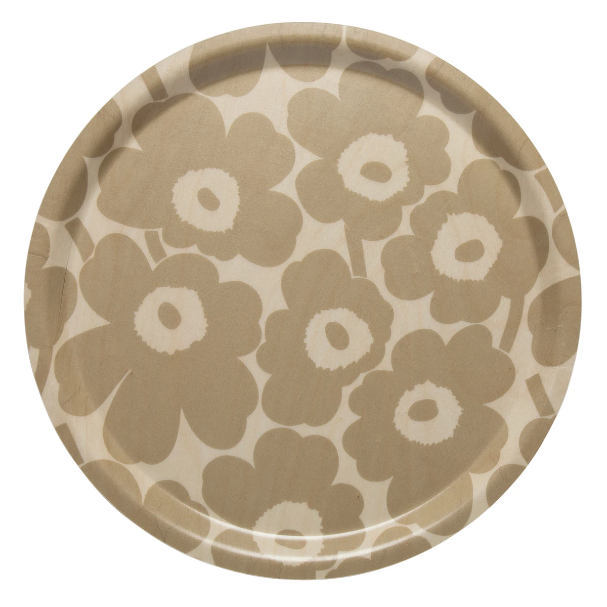 Marimekko Unikko Natural / Beige Round Tray 4 Marimekko Unikko Natural / Beige Round Tray - Image 2