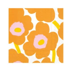 Marimekko Unikko Orange Cocktail Napkins