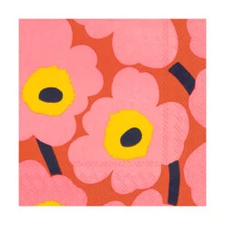 Marimekko Unikko Orange / Pink Lunch Napkins
