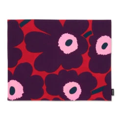 Marimekko Unikko Red / Plum / Pink Acrylic-coated Cotton Placemat