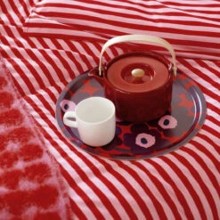 Marimekko Unikko Red / Plum / Pink Round Tray