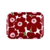 Marimekko Unikko White / Cherry Small Tray -Artful Dining marimekko unikko white cherry small tray 47